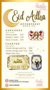 taart cupcake bestellen rotterdam offerfeest eid adha