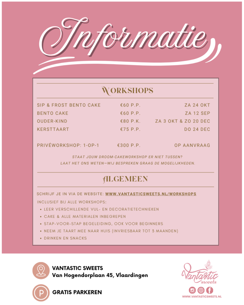 taart cake bestellen rotterdam cupcakes ouder kind workshop bento duo kinderworkshop sweets taartenworkshop kinderactiviteit