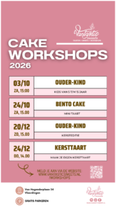 taart cake bestellen rotterdam cupcakes ouder kind workshop bento duo kinderworkshop sweets taartenworkshop kinderactiviteit kersttaart kerstworkshop